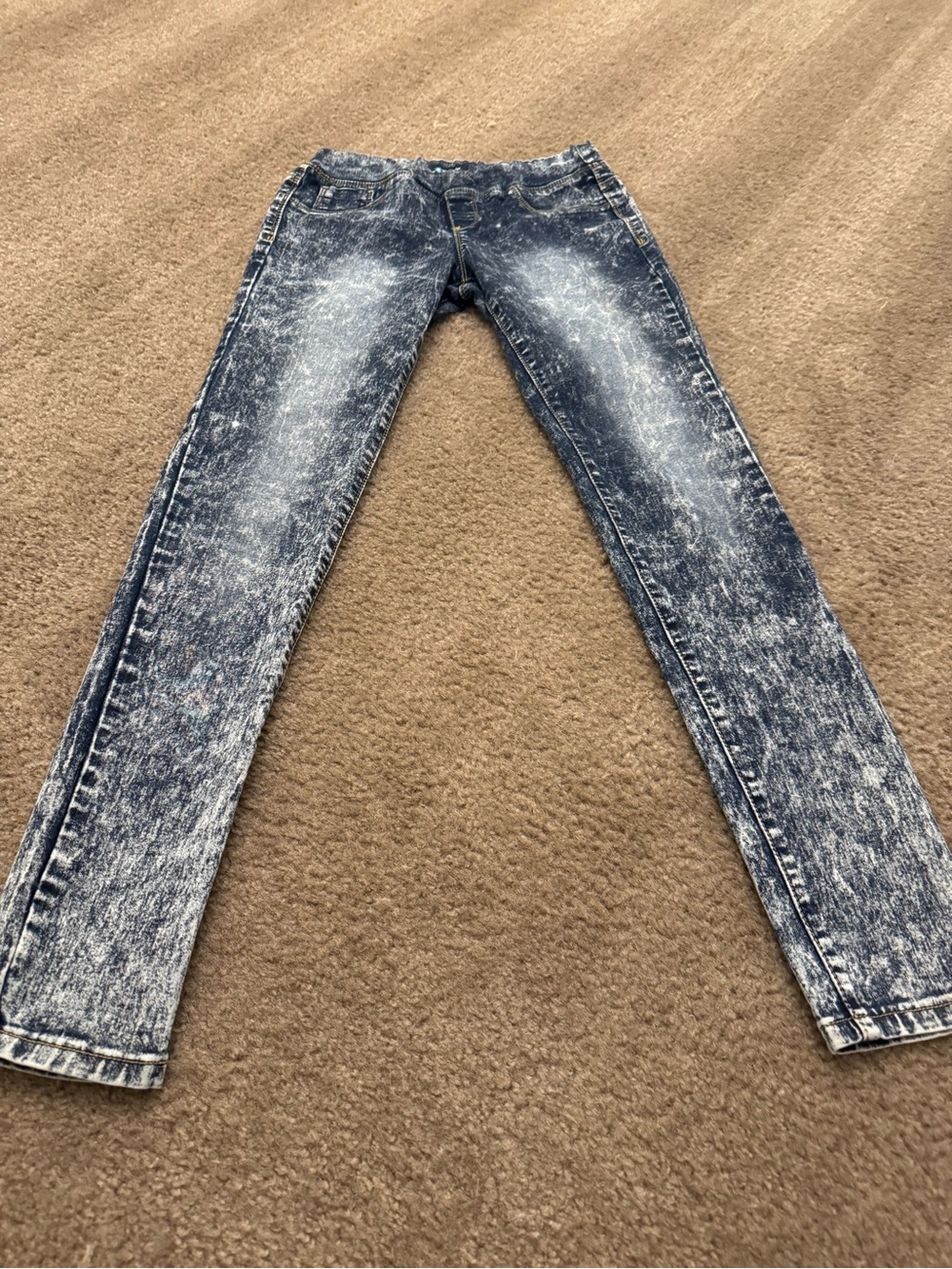 Women's Blue Acid-Wash Skinny Jeans